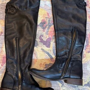 Frye Black Over the Knee Boots